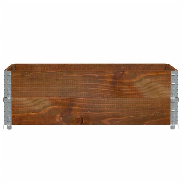 pallerammer 2 stk. 120x80 cm massivt fyrretræ brun
