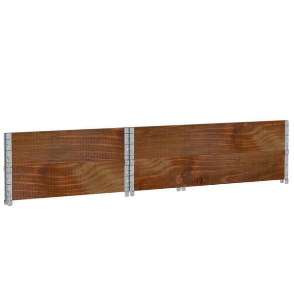pallerammer 2 stk. 120x80 cm massivt fyrretræ brun