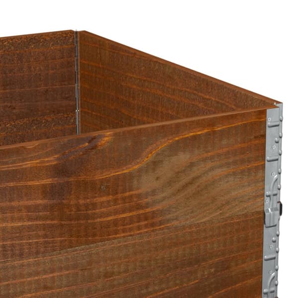 pallerammer 2 stk. 120x80 cm massivt fyrretræ brun