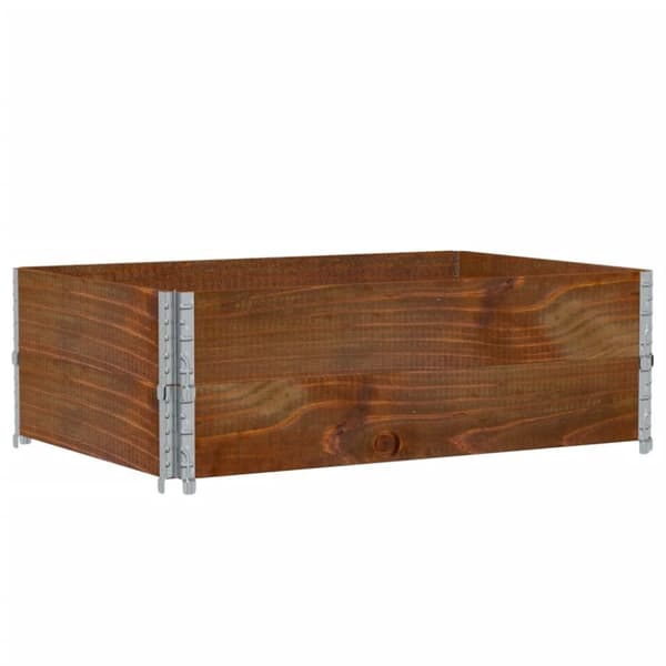 pallerammer 2 stk. 120x80 cm massivt fyrretræ brun