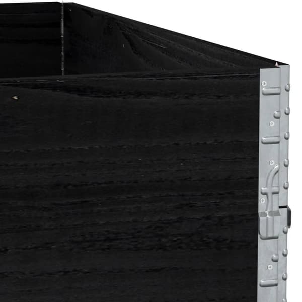 Pallkragar 2 st svart 100x100 cm massivt furu