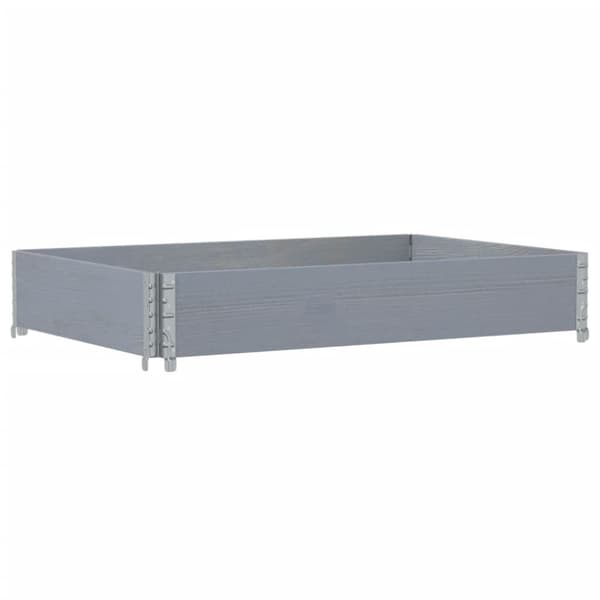palleramme 120x80 cm massivt fyrretræ grå