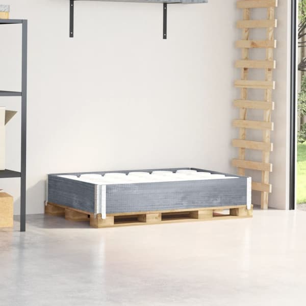 palleramme 120x80 cm massivt fyrretræ grå