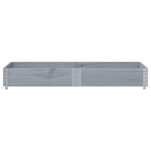 palleramme 150x100 cm massivt fyrretræ grå