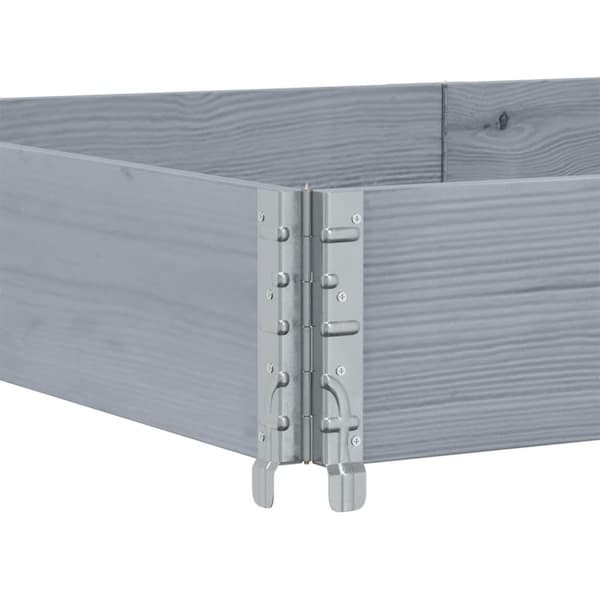 palleramme 150x100 cm massivt fyrretræ grå