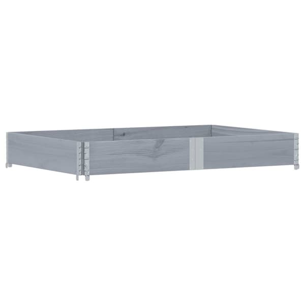 palleramme 150x100 cm massivt fyrretræ grå