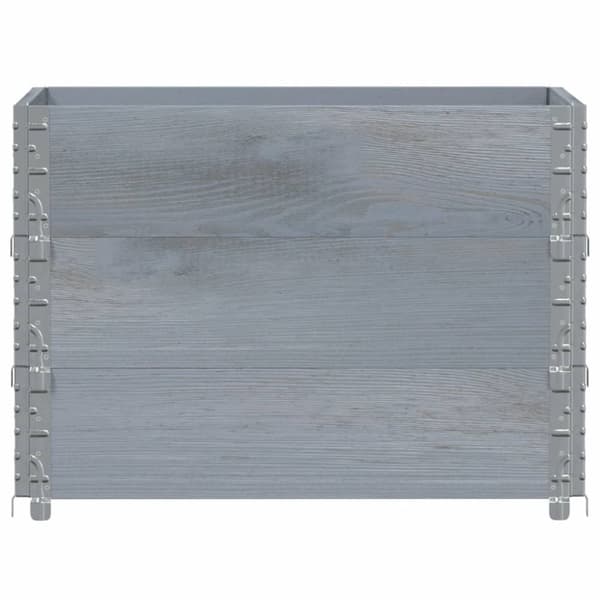 Kuormalavan reunukset 3 kpl harmaa 80x60 cm täysi mänty