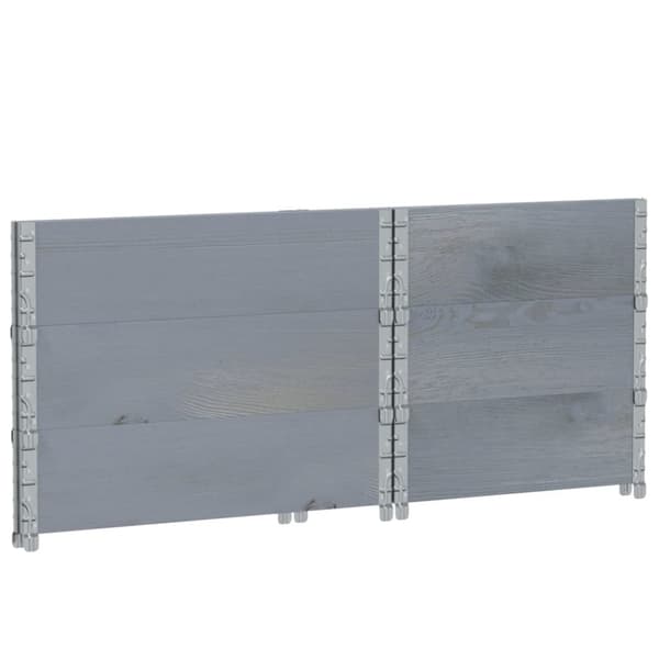 Kuormalavan reunukset 3 kpl harmaa 80x60 cm täysi mänty