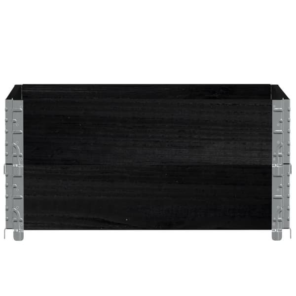 Pallkragar 2 st svart 80x60 cm massivt furu