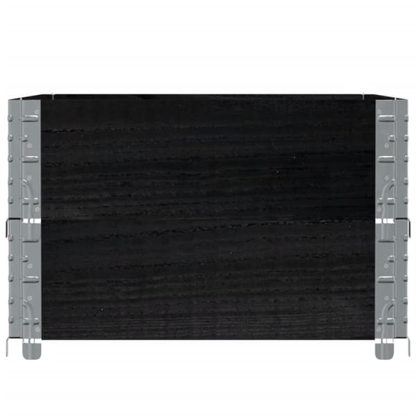 Pallkragar 2 st svart 80x60 cm massivt furu