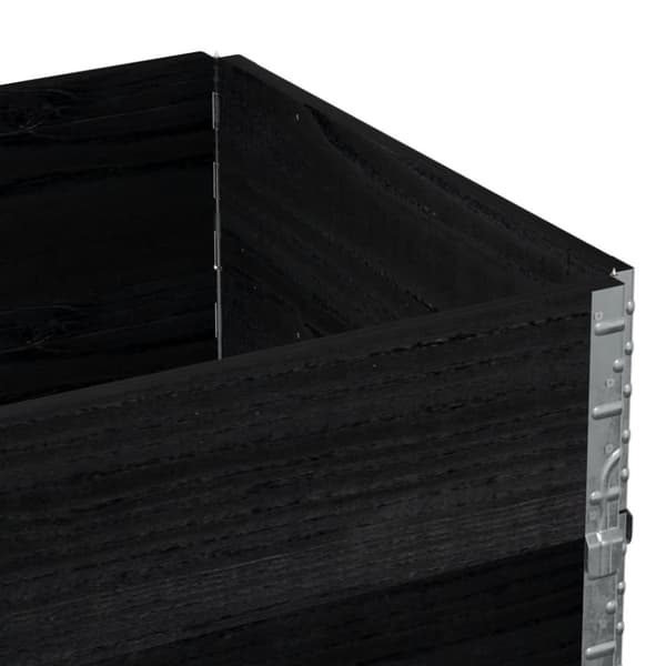 Pallkragar 2 st svart 80x60 cm massivt furu