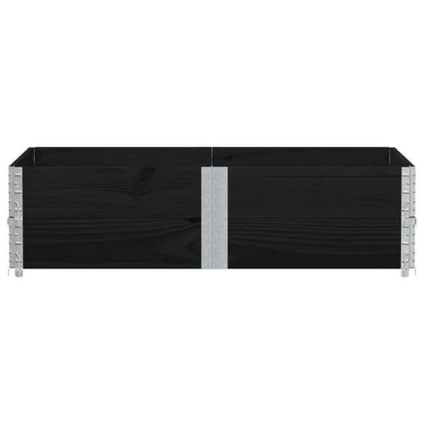 pallerammer 2 stk. 150x100 cm massivt fyrretræ sort