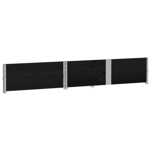 pallerammer 2 stk. 150x100 cm massivt fyrretræ sort