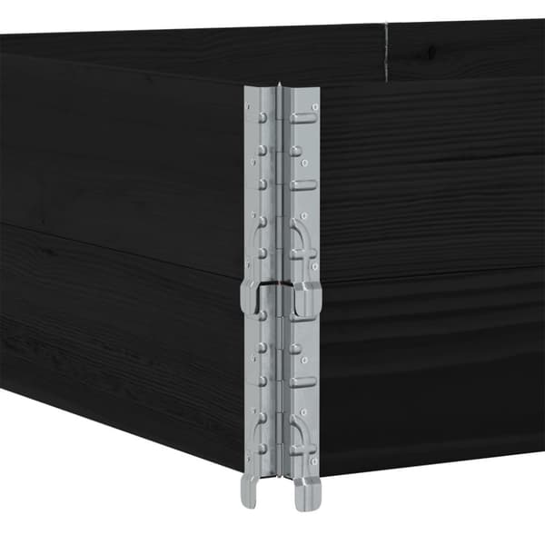 pallerammer 2 stk. 150x100 cm massivt fyrretræ sort