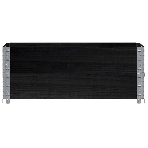 Kuormalavan reunukset 2 kpl musta 100x50 cm täysi mänty
