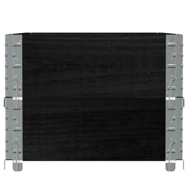 Kuormalavan reunukset 2 kpl musta 100x50 cm täysi mänty