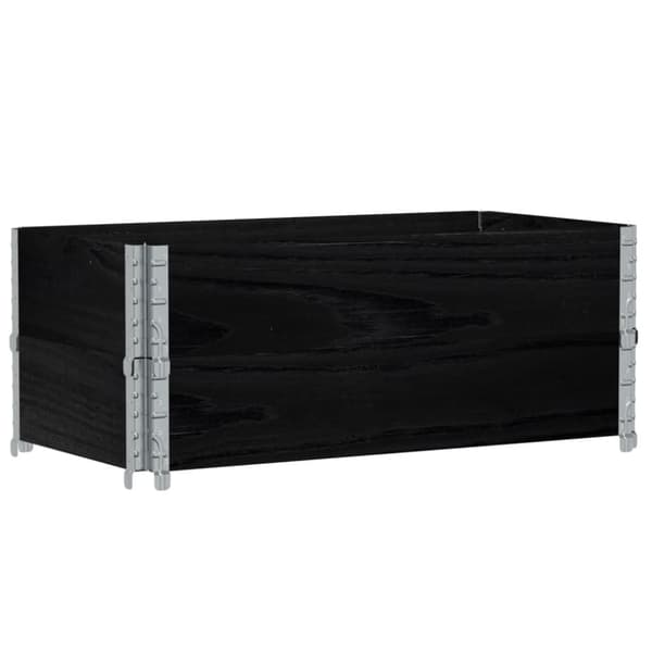 Kuormalavan reunukset 2 kpl musta 100x50 cm täysi mänty