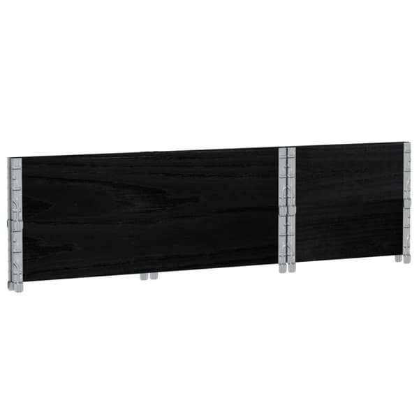 Kuormalavan reunukset 2 kpl musta 100x50 cm täysi mänty
