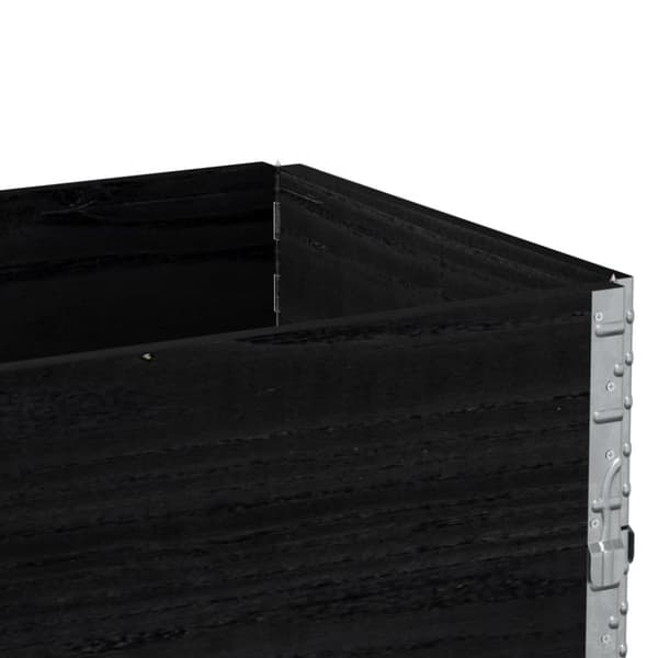 Kuormalavan reunukset 2 kpl musta 100x50 cm täysi mänty