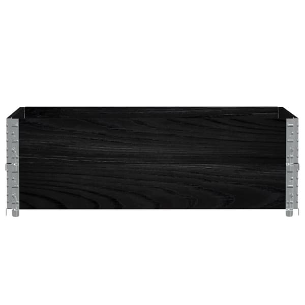pallerammer 2 stk. 120x80 cm massivt fyrretræ sort