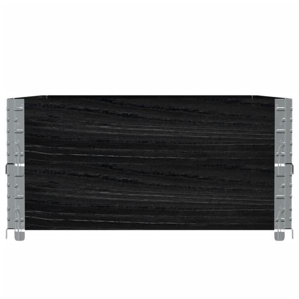 pallerammer 2 stk. 120x80 cm massivt fyrretræ sort