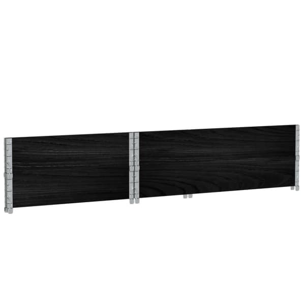 pallerammer 2 stk. 120x80 cm massivt fyrretræ sort