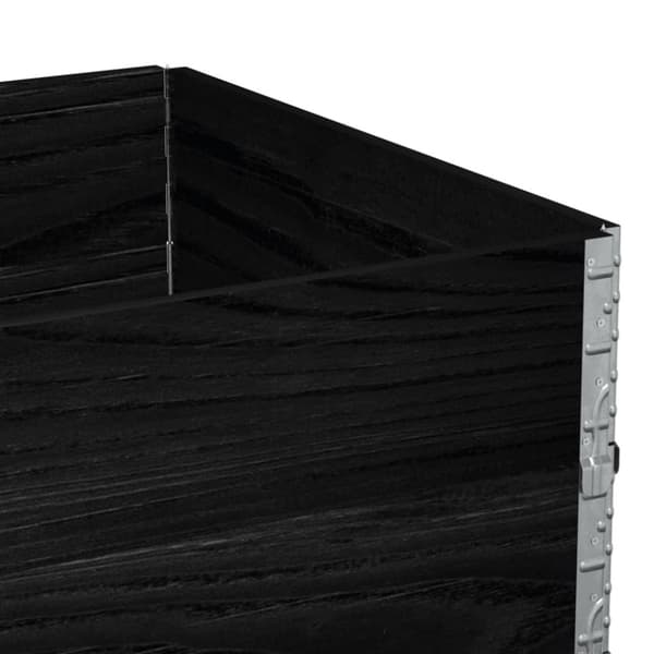 pallerammer 2 stk. 120x80 cm massivt fyrretræ sort