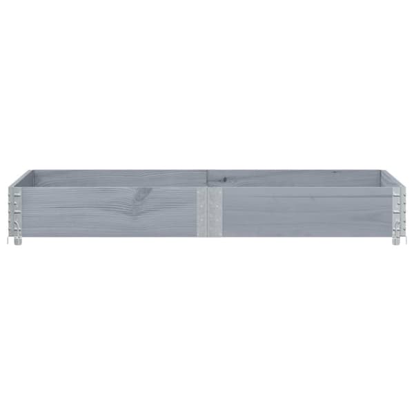 palleramme 150x50 cm massivt fyrretræ grå