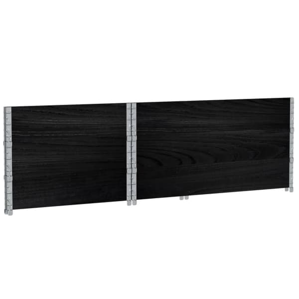 Pallkragar 3 st svart 120x80 cm massivt furu