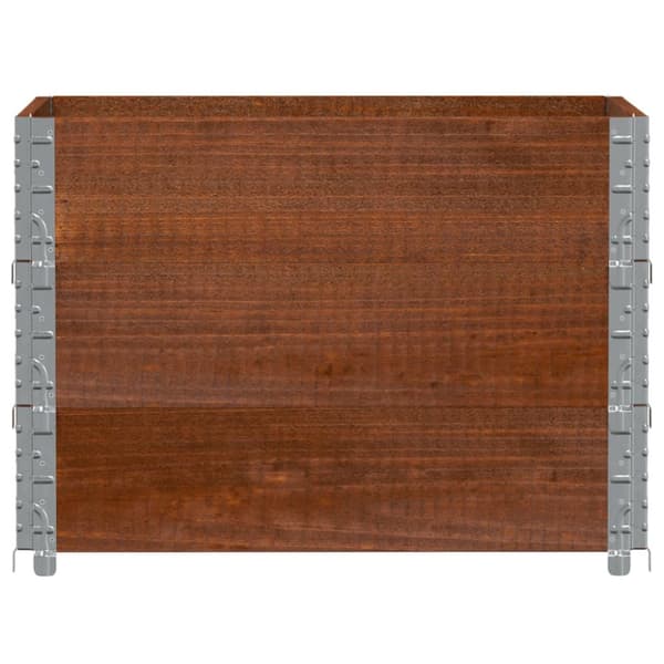 pallerammer 3 stk. 80x60 cm massivt fyrretræ brun