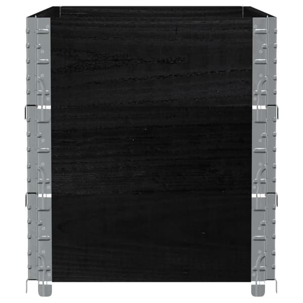 Kuormalavan reunukset 3 kpl musta 100x50 cm täysi mänty