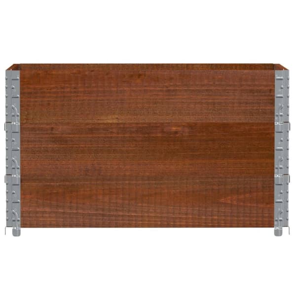 pallerammer 3 stk. 100x50 cm massivt fyrretræ brun