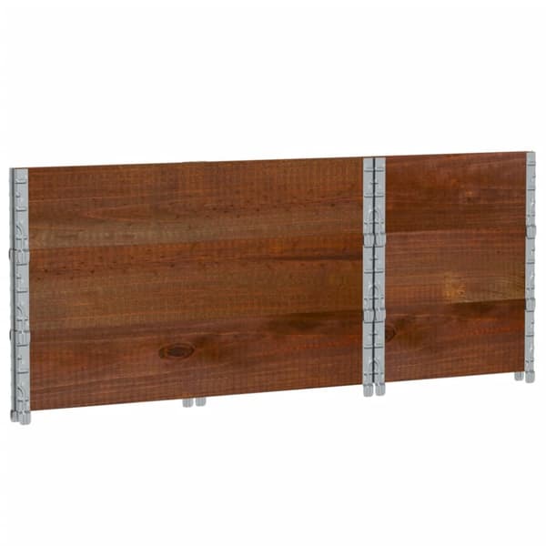 pallerammer 3 stk. 100x50 cm massivt fyrretræ brun