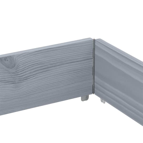 pallerammer 3 stk. 150x100 cm massivt fyrretræ grå