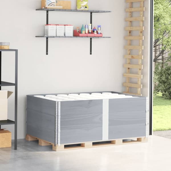 pallerammer 3 stk. 150x100 cm massivt fyrretræ grå