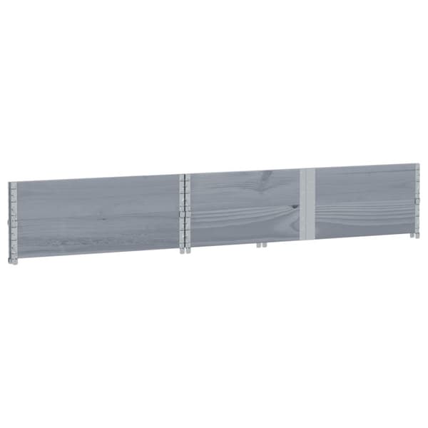 pallerammer 2 stk. 150x100 cm massivt fyrretræ grå