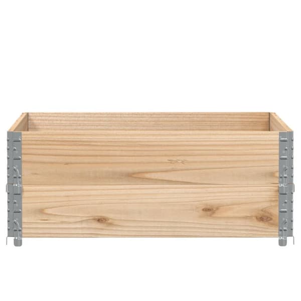 pallerammer 2 stk. 100x100 cm massivt fyrretræ