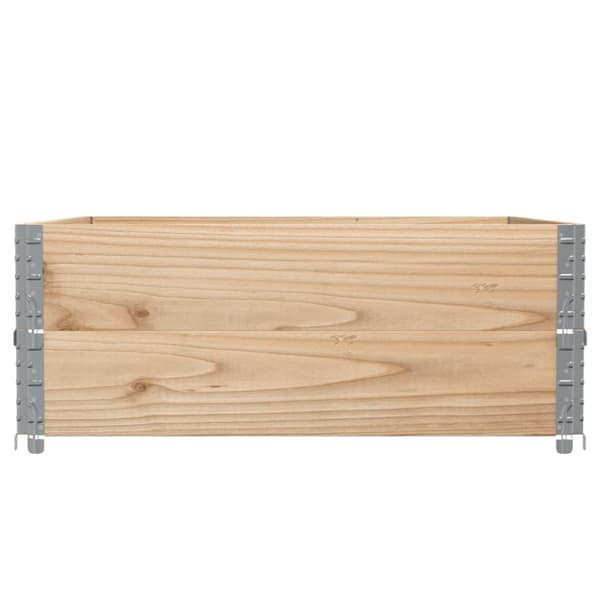 pallerammer 2 stk. 100x100 cm massivt fyrretræ