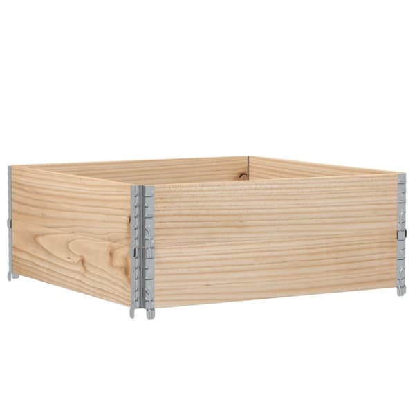 pallerammer 2 stk. 100x100 cm massivt fyrretræ
