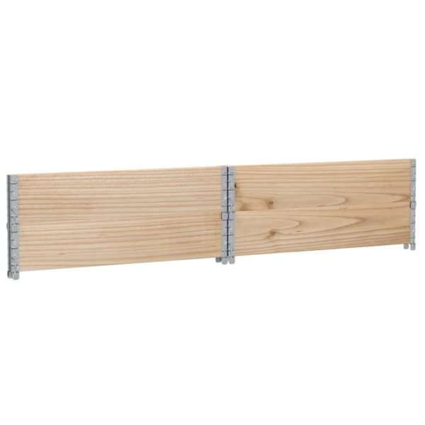 pallerammer 2 stk. 100x100 cm massivt fyrretræ