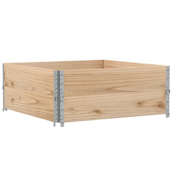 pallerammer 2 stk. 100x100 cm massivt fyrretræ