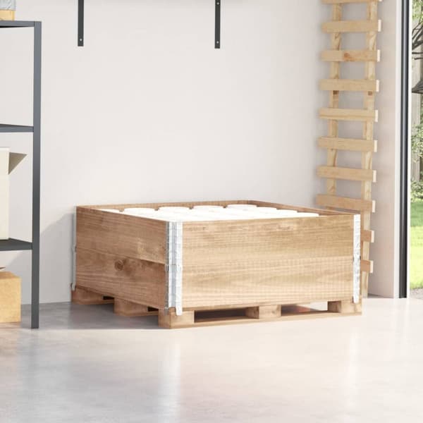 pallerammer 2 stk. 100x100 cm massivt fyrretræ