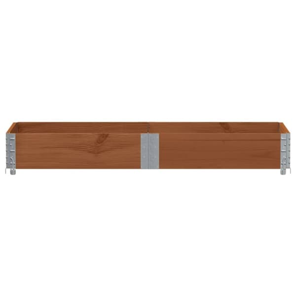 palleramme 150x50 cm massivt fyrretræ brun