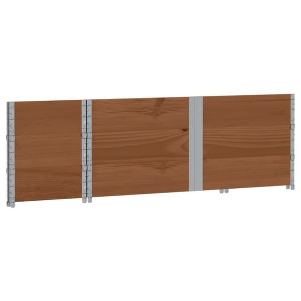 Kuormalavan reunukset 3 kpl ruskea 150x50 cm täysi mänty