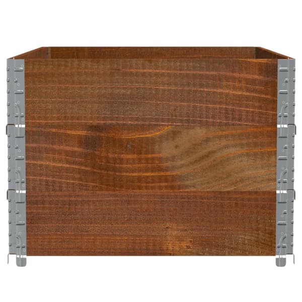 pallerammer 3 stk. 120x80 cm massivt fyrretræ brun