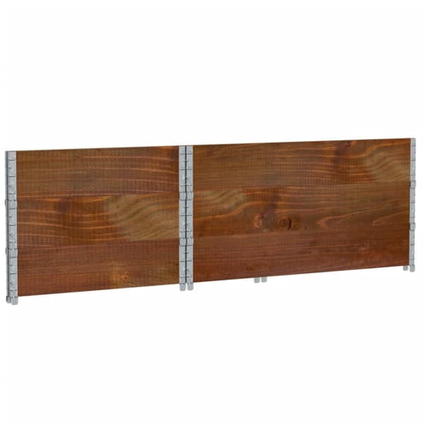 pallerammer 3 stk. 120x80 cm massivt fyrretræ brun