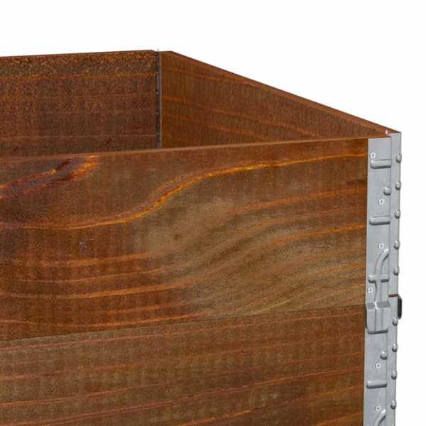 pallerammer 3 stk. 120x80 cm massivt fyrretræ brun