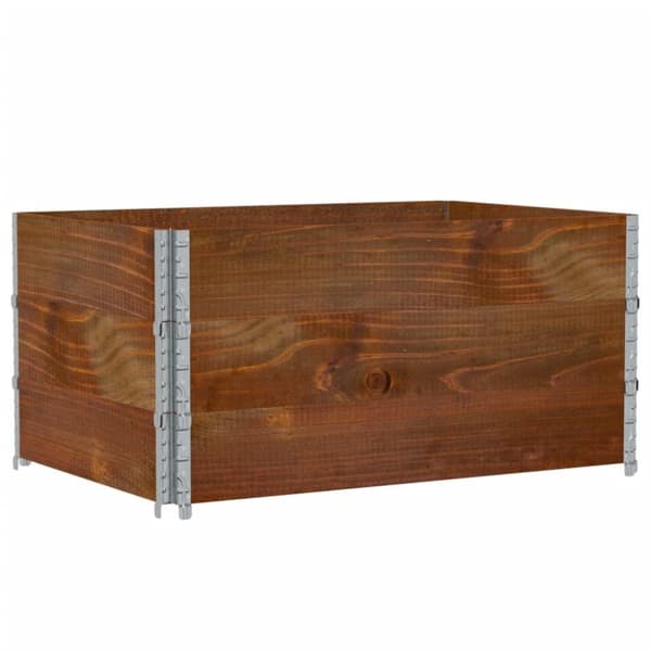 pallerammer 3 stk. 120x80 cm massivt fyrretræ brun