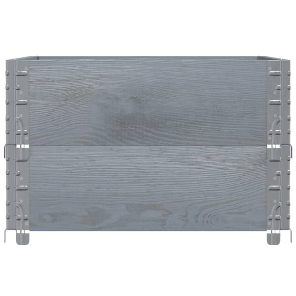 Kuormalavan reunukset 2 kpl harmaa 80x60 cm täysi mänty