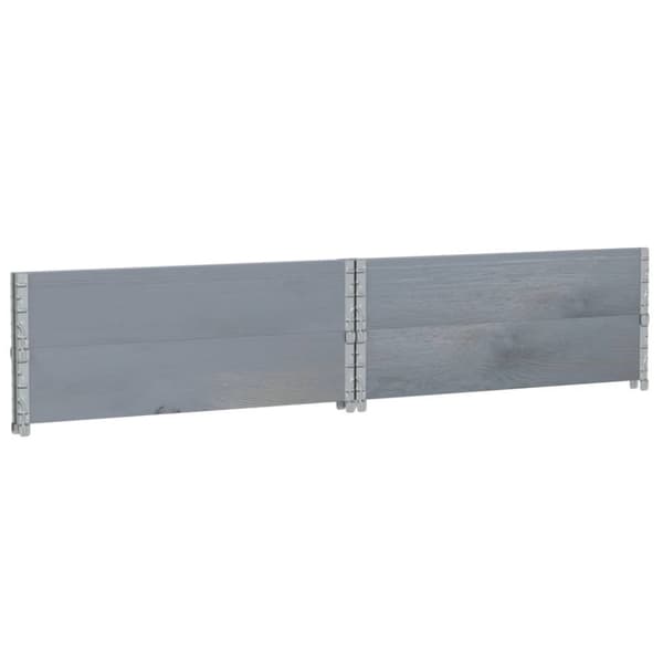pallerammer 2 stk. 100x100 cm massivt fyrretræ grå
